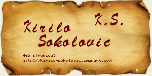 Kirilo Sokolović vizit kartica